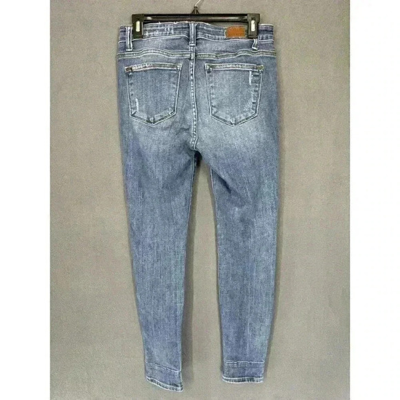 Judy Blue Skinny Fit Jeans Womens Size 7/28 Buffalo Plaid Distressed JB82167MD - Picture 6 of 12